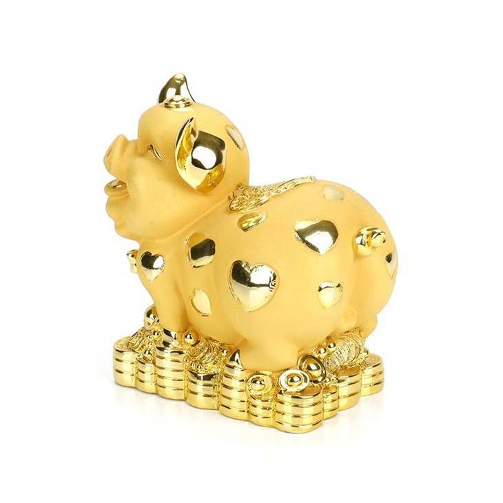 Metal Pig Sculpture Decktop Crafts