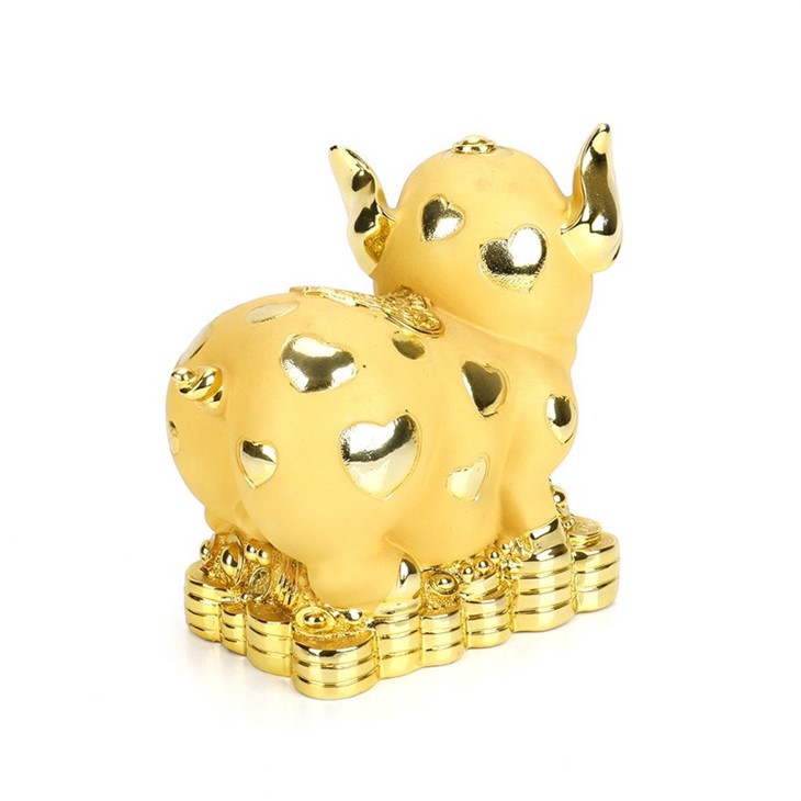 Metal Pig Sculpture Decktop Crafts